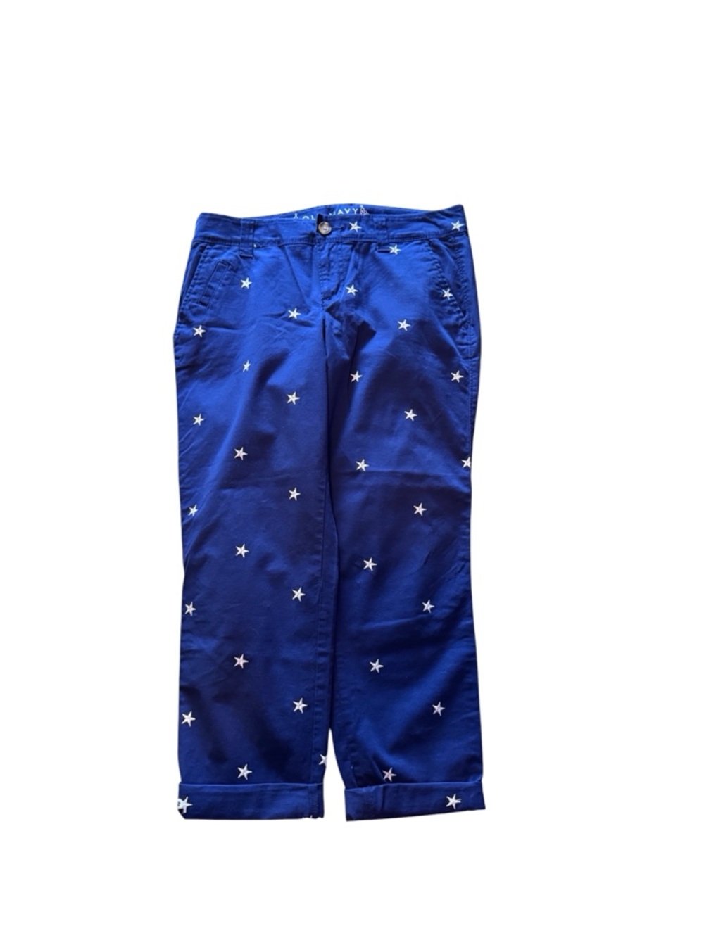 Old Navy Embroidered Stars/Navy Chinos, Sz 6, VGUC